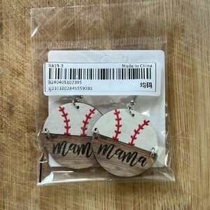 Baseball earrings